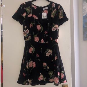Square Neck Floral Dress
